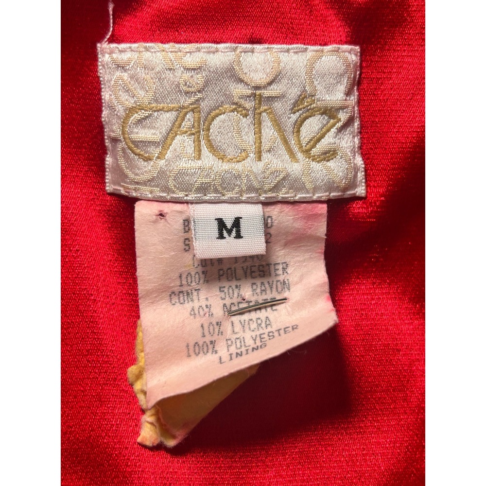 Cache Bianca Nero Red Strapless Asymmetrical Hem … - image 6